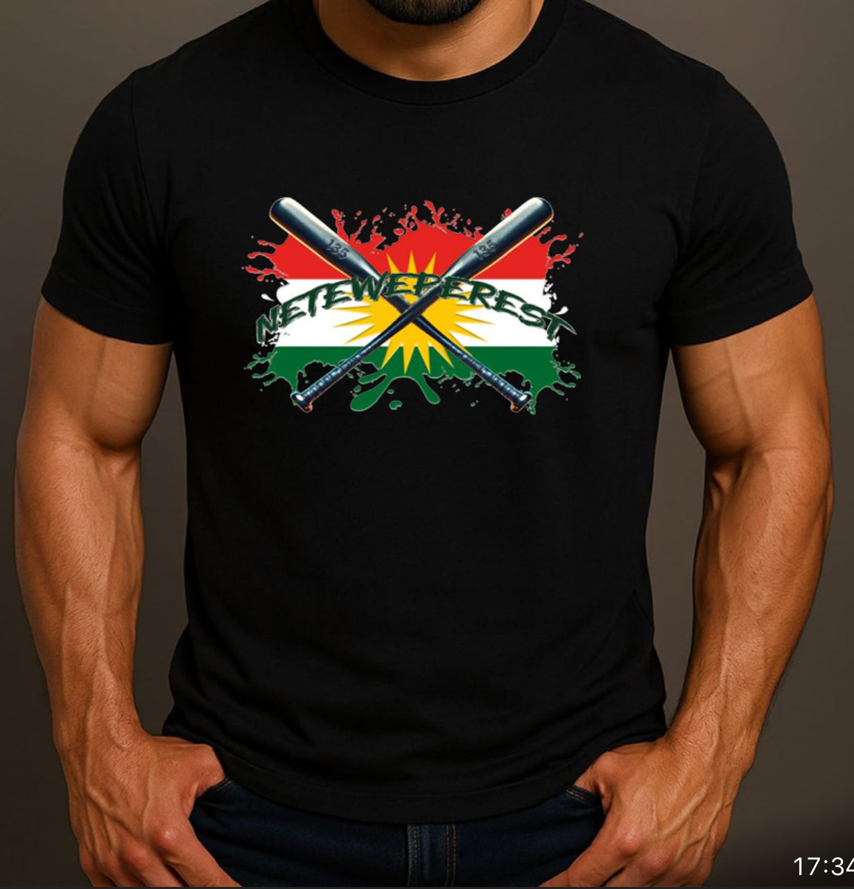 T-Shirt „NETEWEPEREST“ – Schwarz