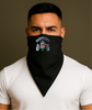 Support135 Bandana – Schwarzes Dreieckstuch mit Logo