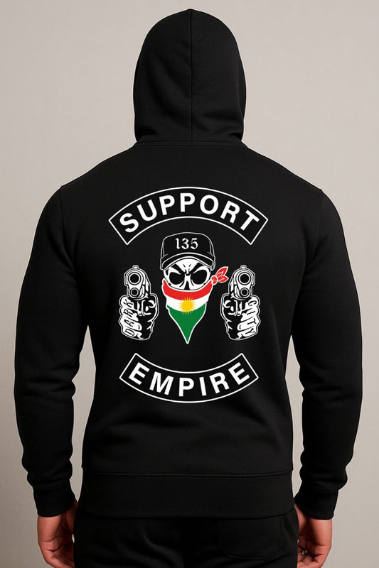 Support Empire – Herren Zip-Hoodie Jacke (Schwarz)