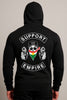 Support Empire – Herren Zip-Hoodie Jacke (Schwarz)