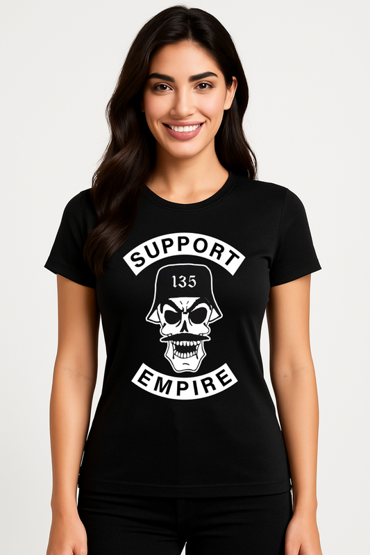 Damen T-Shirt „SUPPORT EMPIRE 135“ – Rebellion im Stil