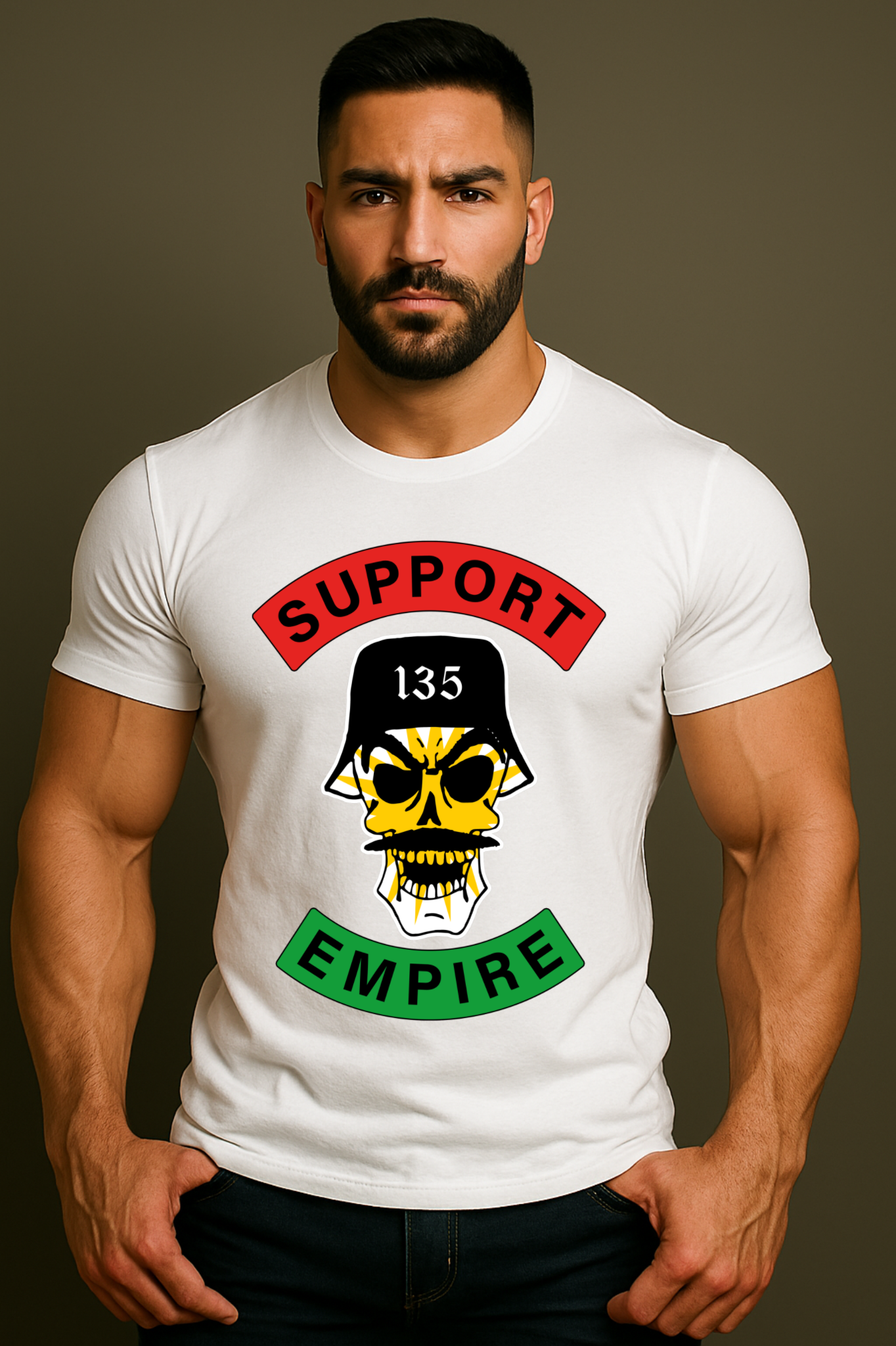 T-Shirt “Support Empire 135” – Weiß